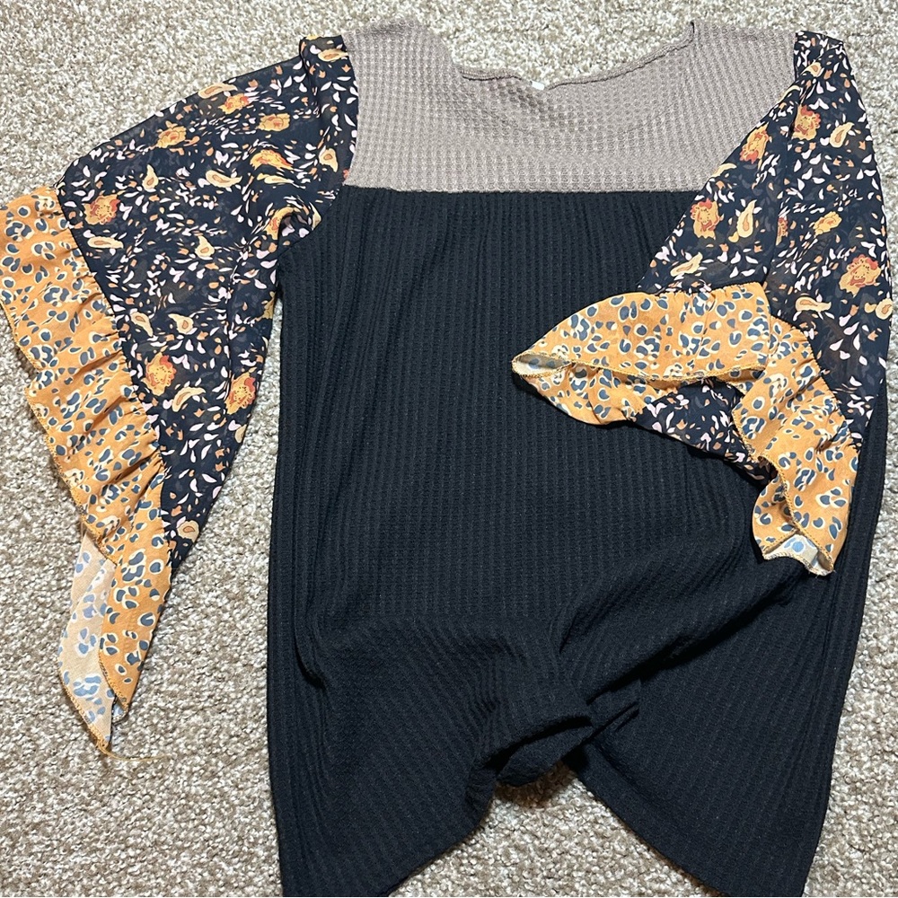 Waffle knit shirt